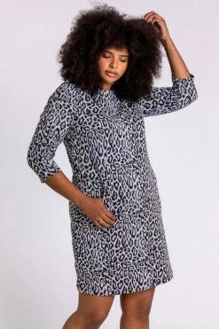 Roman Grey Curve Animal Print Shift Dress 11 Roman Grey Curve Animal Print Shift Dress -Roman Sales Shop unnamed file 5112
