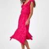 Roman Pink Shirred Waist Ruffle Midi Dress 2 Roman Pink Shirred Waist Ruffle Midi Dress -Roman Sales Shop unnamed file 5136