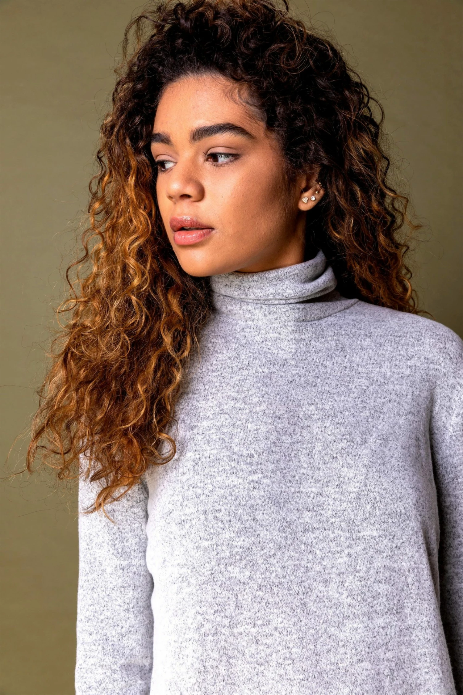 Roman Grey Soft Knit Roll Neck Dress 6 Roman Grey Soft Knit Roll Neck Dress - Image 4