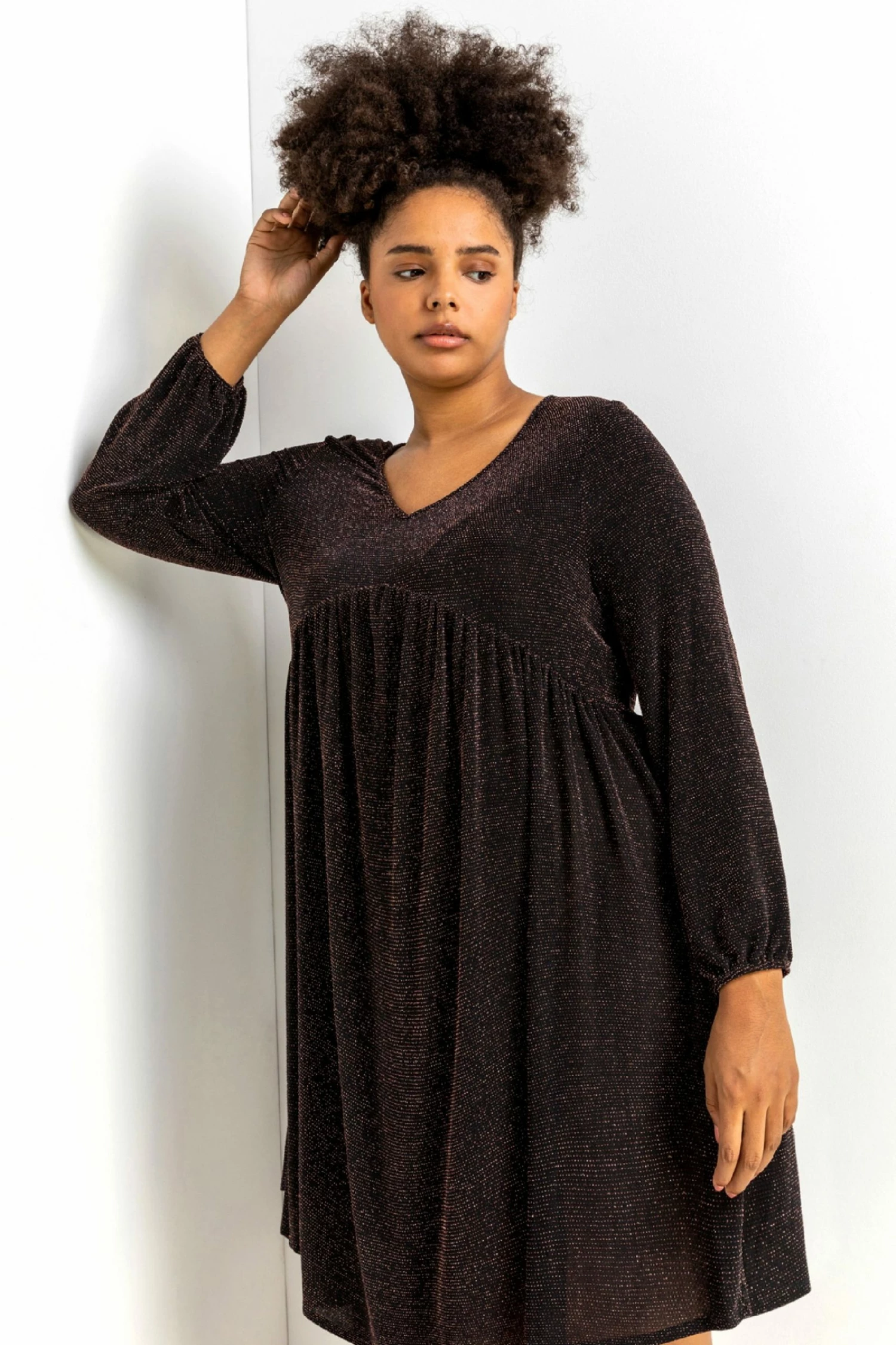 Roman Red Curve Sparkle Swing Dress 5 Roman Red Curve Sparkle Swing Dress - Image 3