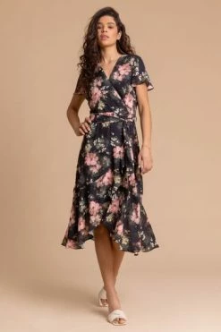 Roman Red Floral Print Wrap Midi Dress 13 Roman Red Floral Print Wrap Midi Dress -Roman Sales Shop unnamed file 52