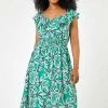 Roman Green Petite Floral Shirred Waist Dress 2 Roman Green Petite Floral Shirred Waist Dress -Roman Sales Shop unnamed file 5202