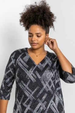 Roman Grey Curve Abstract Cross Print Dress 8 Roman Grey Curve Abstract Cross Print Dress -Roman Sales Shop unnamed file 5220