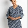 Roman Blue Curve Check Print Zip Dress 1 Roman Blue Curve Check Print Zip Dress -Roman Sales Shop unnamed file 5224