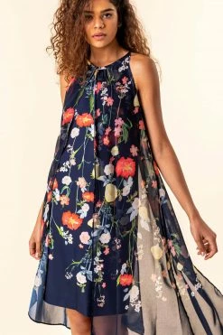 Roman Navy Chiffon Floral Print Overlay Dress -Roman Sales Shop unnamed file 5231