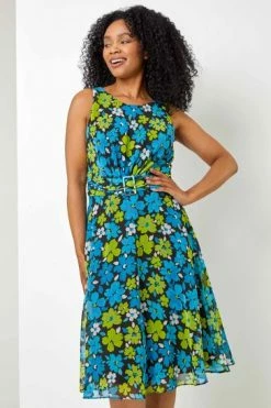 Roman Red Petite Floral Print Buckle Detail Dress 15 Roman Red Petite Floral Print Buckle Detail Dress -Roman Sales Shop unnamed file 5245