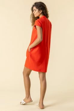 Roman Orange V Neck Cocoon Dress 8 Roman Orange V Neck Cocoon Dress -Roman Sales Shop unnamed file 5247