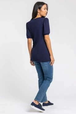 Roman Blue Floral Placement Gathered Detail Top 10 Roman Blue Floral Placement Gathered Detail Top -Roman Sales Shop unnamed file 5265