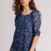 Roman Blue Abstract Leaf Print Button Top 1 Roman Blue Abstract Leaf Print Button Top -Roman Sales Shop unnamed file 5275