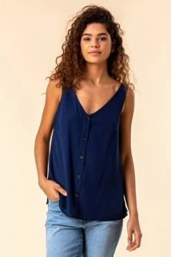 Roman Green Button Front Sleeveless Top -Roman Sales Shop unnamed file 5304