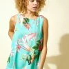 Roman Green Tropical Chiffon Overlay Vest Top -Roman Sales Shop unnamed file 5315