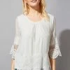 Roman White Lace Border Trim Tunic Top 2 Roman White Lace Border Trim Tunic Top -Roman Sales Shop unnamed file 5343