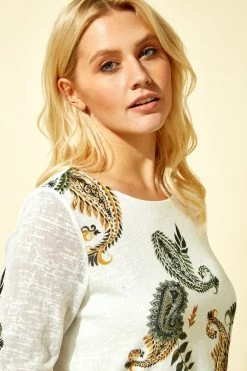 Roman Khaki Paisley Print Double Layer Top 10 Roman Khaki Paisley Print Double Layer Top -Roman Sales Shop unnamed file 5357