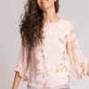 Roman Pink Floral Foil Chiffon Flared Sleeve Top 2 Roman Pink Floral Foil Chiffon Flared Sleeve Top -Roman Sales Shop unnamed file 5364