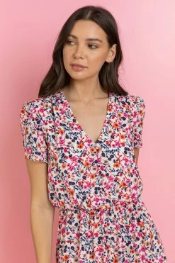 Roman Pink Ditsy Floral Tiered Midi Dress 10 Roman Pink Ditsy Floral Tiered Midi Dress -Roman Sales Shop unnamed file 537