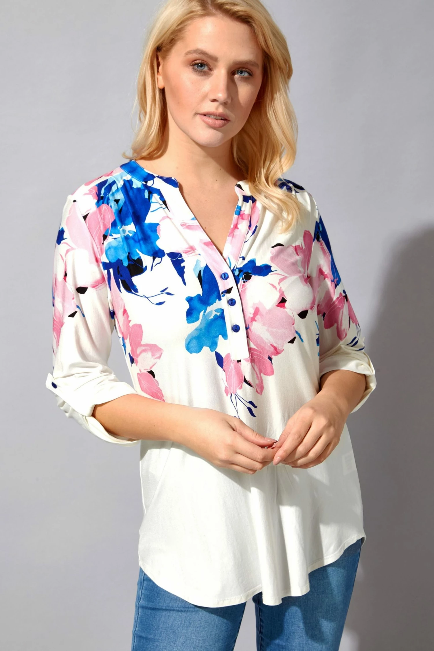 Roman White Floral Border Print Shirt 3 Roman White Floral Border Print Shirt