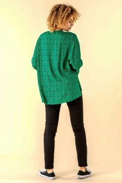 Roman Green Spot Button Detail Pleat Top 8 Roman Green Spot Button Detail Pleat Top -Roman Sales Shop unnamed file 5391