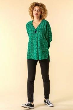 Roman Green Spot Button Detail Pleat Top 10 Roman Green Spot Button Detail Pleat Top -Roman Sales Shop unnamed file 5393