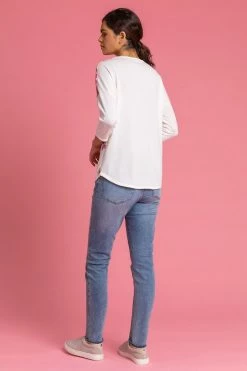 Roman White Bold Floral Print Drop Shoulder Top 8 Roman White Bold Floral Print Drop Shoulder Top -Roman Sales Shop unnamed file 5426