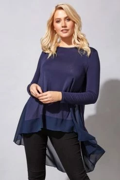 Roman Black Originals Chiffon Detail Dipped Hem Top 14 Roman Black Originals Chiffon Detail Dipped Hem Top -Roman Sales Shop unnamed file 5435