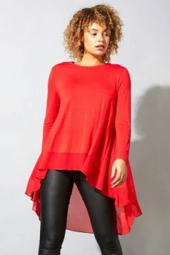 Roman Black Originals Chiffon Detail Dipped Hem Top 15 Roman Black Originals Chiffon Detail Dipped Hem Top -Roman Sales Shop unnamed file 5436