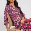 Roman Pink Mixed Floral Frill Hem Midi Dress -Roman Sales Shop unnamed file 544