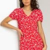 Roman Red Ditsy Floral Print V-Neck Top 1 Roman Red Ditsy Floral Print V-Neck Top -Roman Sales Shop unnamed file 5476
