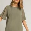 Roman Green Plain Frill Detail Chiffon Top 1 Roman Green Plain Frill Detail Chiffon Top -Roman Sales Shop unnamed file 5481