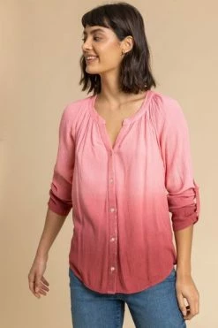 Roman Pink Sequin Embellished Ombre Blouse 9 Roman Pink Sequin Embellished Ombre Blouse -Roman Sales Shop unnamed file 5494