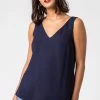 Roman Blue Plain V Neck Top 1 Roman Blue Plain V Neck Top -Roman Sales Shop unnamed file 5508