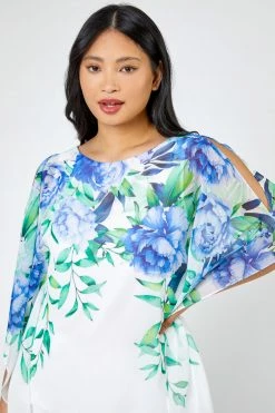 Roman White Petite Floral Print Cold Shoulder Top 10 Roman White Petite Floral Print Cold Shoulder Top -Roman Sales Shop unnamed file 5516