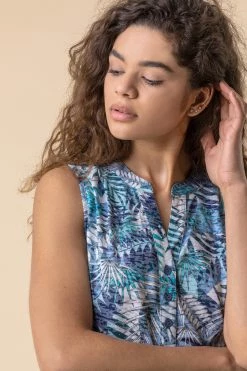Roman Blue Burnout Leaf Print Top 10 Roman Blue Burnout Leaf Print Top -Roman Sales Shop unnamed file 5531