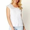 Roman White Lace Yoke And Sleeve Crinkle Blouse 2 Roman White Lace Yoke And Sleeve Crinkle Blouse -Roman Sales Shop unnamed file 5538