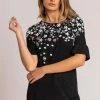 Roman Black Floral Print Frill Sleeve Top 2 Roman Black Floral Print Frill Sleeve Top -Roman Sales Shop unnamed file 5542