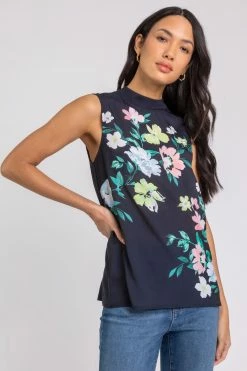 Roman Black Floral Print Tie Neck Detail Top 10 Roman Black Floral Print Tie Neck Detail Top -Roman Sales Shop unnamed file 5556