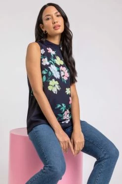 Roman Black Floral Print Tie Neck Detail Top 11 Roman Black Floral Print Tie Neck Detail Top -Roman Sales Shop unnamed file 5557