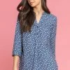 Roman Blue Ditsy Spot Print Notch Neck Top 1 Roman Blue Ditsy Spot Print Notch Neck Top -Roman Sales Shop unnamed file 5582