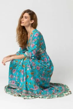 Roman Blue Floral Border Print Maxi Dress 12 Roman Blue Floral Border Print Maxi Dress -Roman Sales Shop unnamed file 560