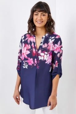 Roman Blue Floral Print Button Down Top 11 Roman Blue Floral Print Button Down Top -Roman Sales Shop unnamed file 5602