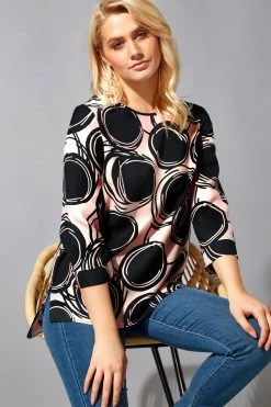 Roman Pink Large Spot Print Top