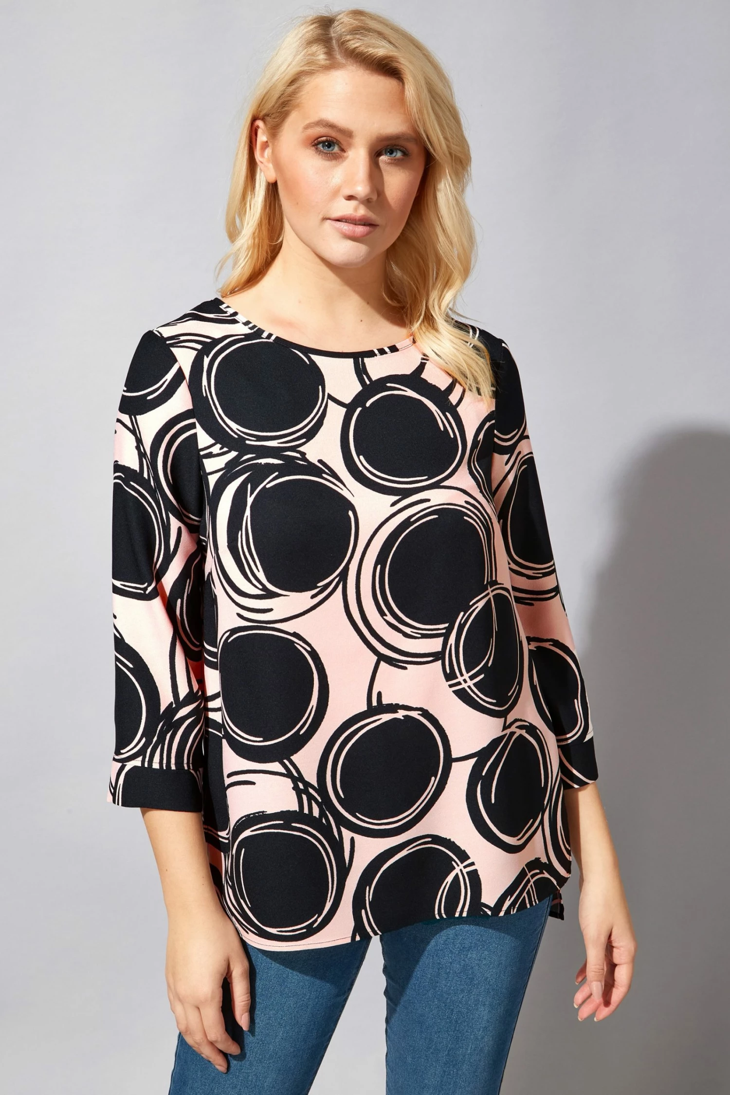 Roman Pink Large Spot Print Top 5 Roman Pink Large Spot Print Top - Image 3
