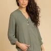 Roman Green Plain Buttoned Notch Neck Top 1 Roman Green Plain Buttoned Notch Neck Top -Roman Sales Shop unnamed file 5613