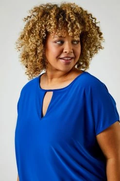 Roman Blue Curve Keyhole Detail Blouson Top 10 Roman Blue Curve Keyhole Detail Blouson Top -Roman Sales Shop unnamed file 5641