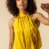Roman Yellow High Neck Tie Detail Top 1 Roman Yellow High Neck Tie Detail Top -Roman Sales Shop unnamed file 5643