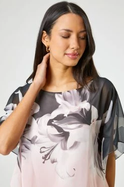 Roman Pink Floral Border Print Overlay Top 10 Roman Pink Floral Border Print Overlay Top -Roman Sales Shop unnamed file 5651