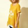 Roman Yellow Dandelion Floral Hanky Hem Tunic Top 2 Roman Yellow Dandelion Floral Hanky Hem Tunic Top -Roman Sales Shop unnamed file 5658