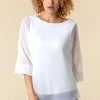 Roman White Asymmetric Chiffon Overlay Top 1 Roman White Asymmetric Chiffon Overlay Top -Roman Sales Shop unnamed file 5690