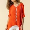 Roman Red Asymmetric Abstract Button Detail Top 2 Roman Red Asymmetric Abstract Button Detail Top -Roman Sales Shop unnamed file 5742