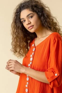 Roman Red Asymmetric Abstract Button Detail Top 13 Roman Red Asymmetric Abstract Button Detail Top -Roman Sales Shop unnamed file 5745