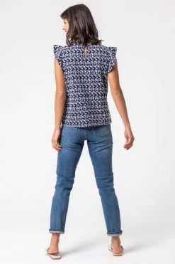 Roman Blue Broderie Spot Frill Sleeve Detail Top 9 Roman Blue Broderie Spot Frill Sleeve Detail Top -Roman Sales Shop unnamed file 5788